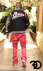 F2789 CASA DE Vegan Leather Pants - Red