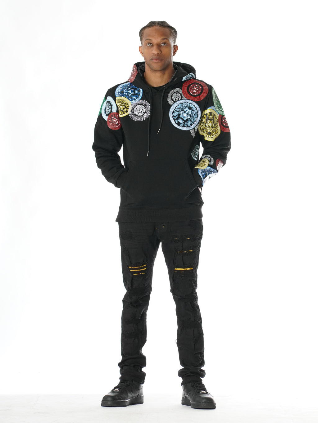 M4660 Aryeh Fleece Hoodie - Black