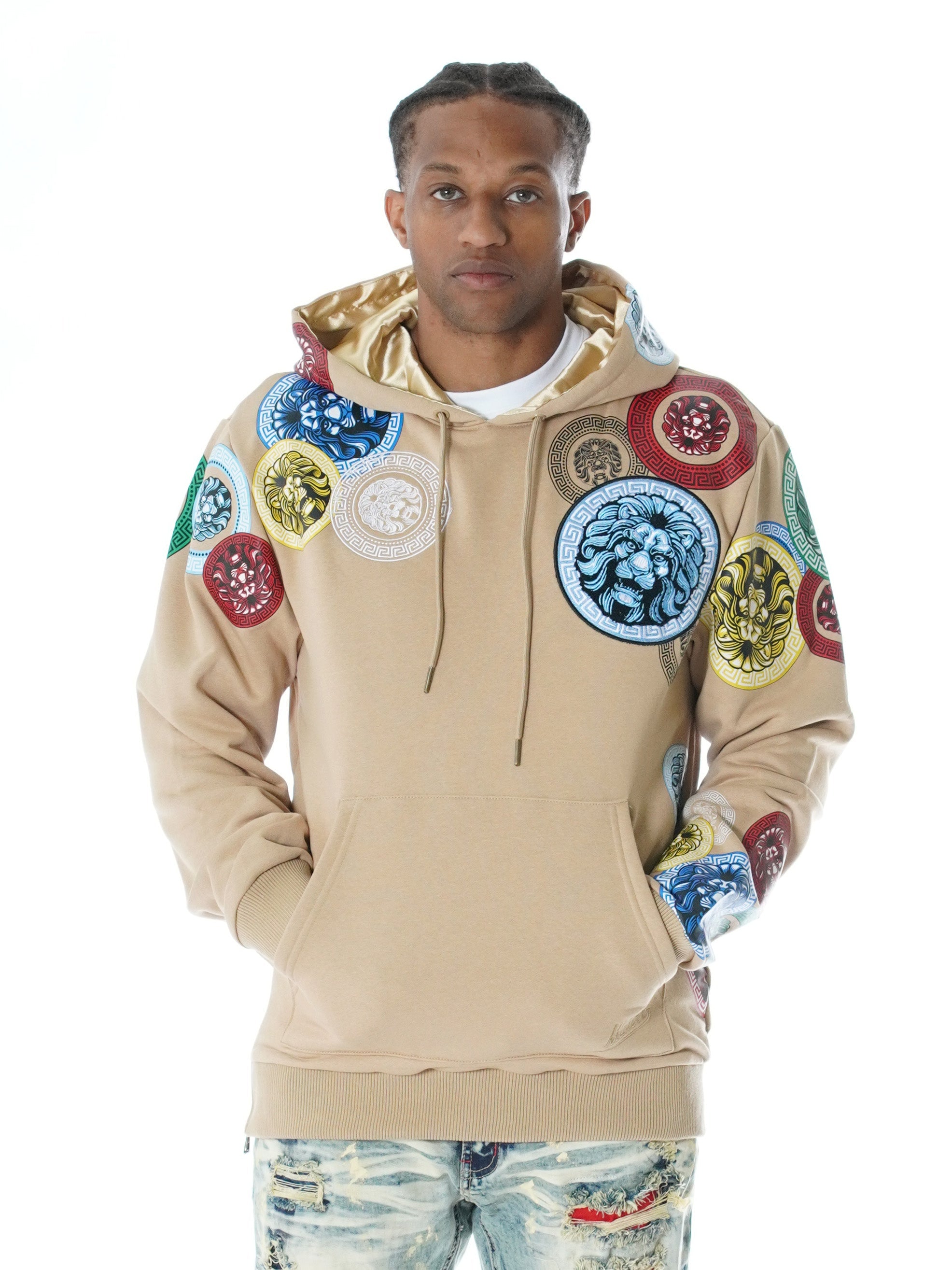 M4660 Aryeh Fleece Hoodie - Khaki