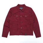 M1026 - Makobi Core Denim Jacket - Burgundy