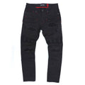 M1926 - Makobi Core Denim Biker Jeans - Jet Black