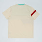 M204 Makobi Contrast Tee w/ velvet - Natural