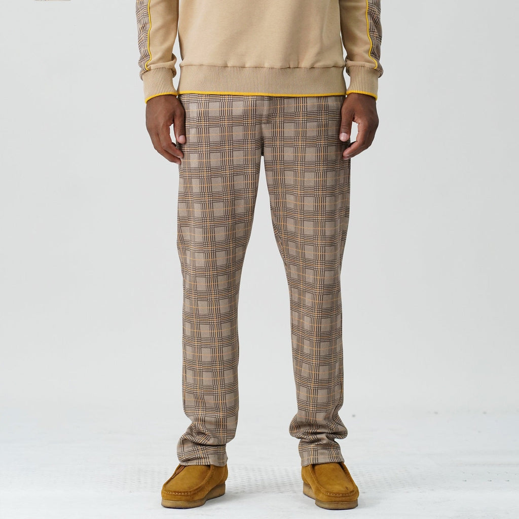 M1931 Vercelli Plaid Suede Pants - Khaki