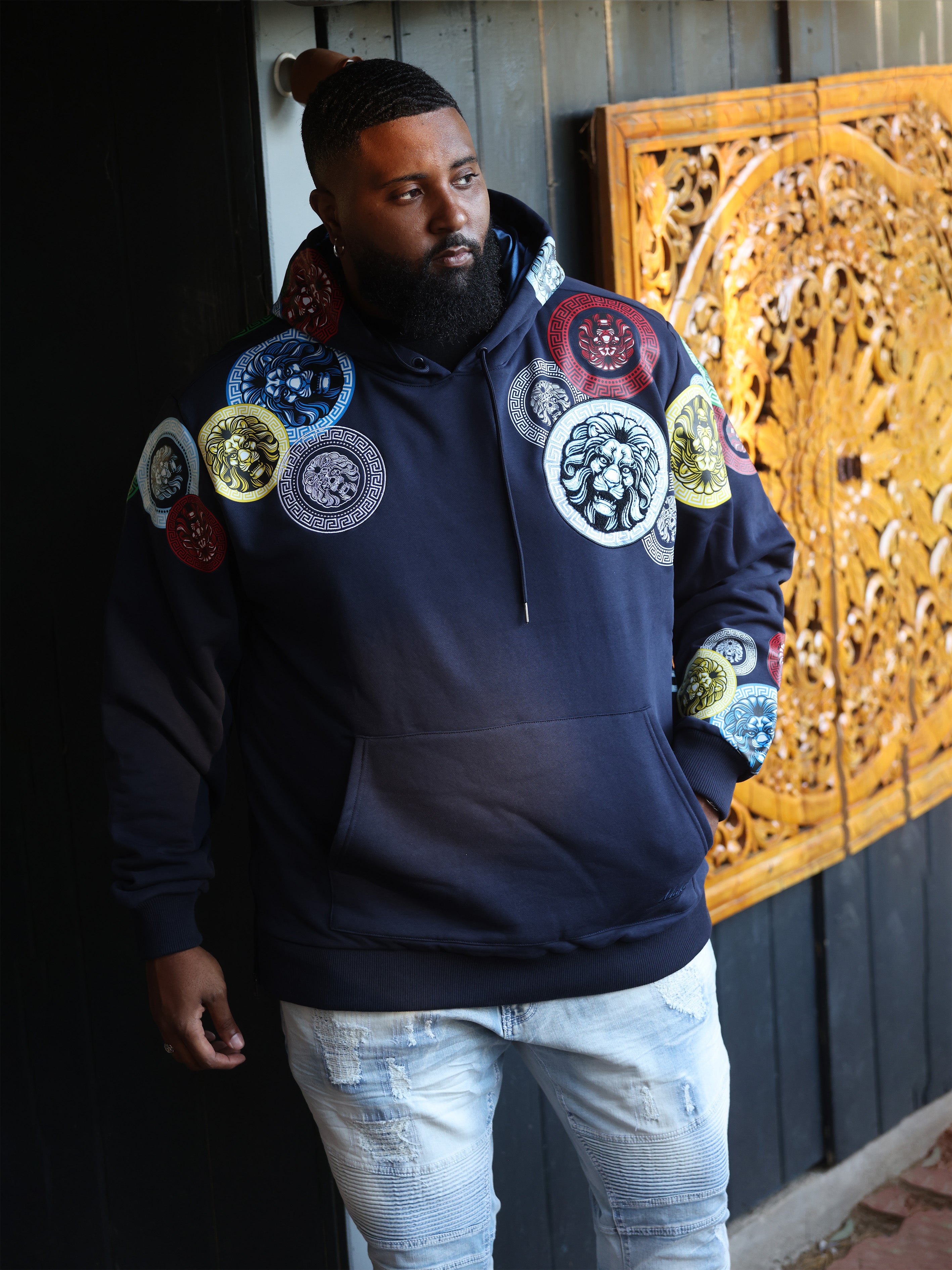 M4660 Aryeh Fleece Hoodie - Navy