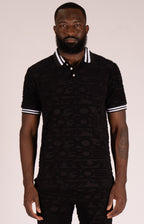 F178 Baroque Terry Polo - Black