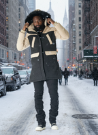 F7700 Apollo Long Quilted Jacket  - Black