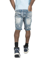 M607 Amato Denim Shorts - Light Wash