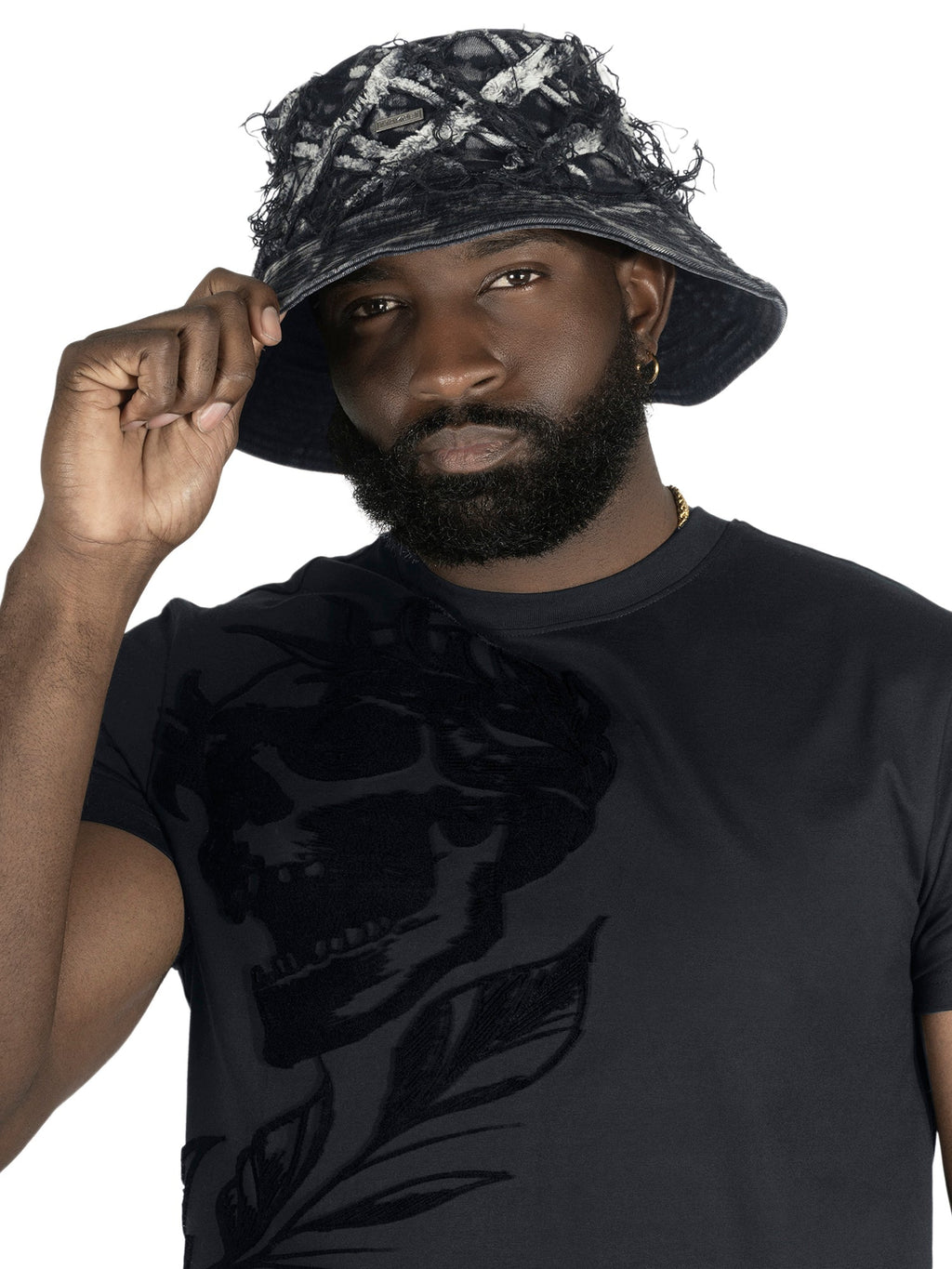 Hat | M016 Rinaldi Denim Bucket Hat - Black