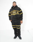 M4600 Greek Velour Set - Black