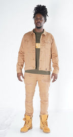 M1026 - Makobi Core Denim Jacket - Khaki