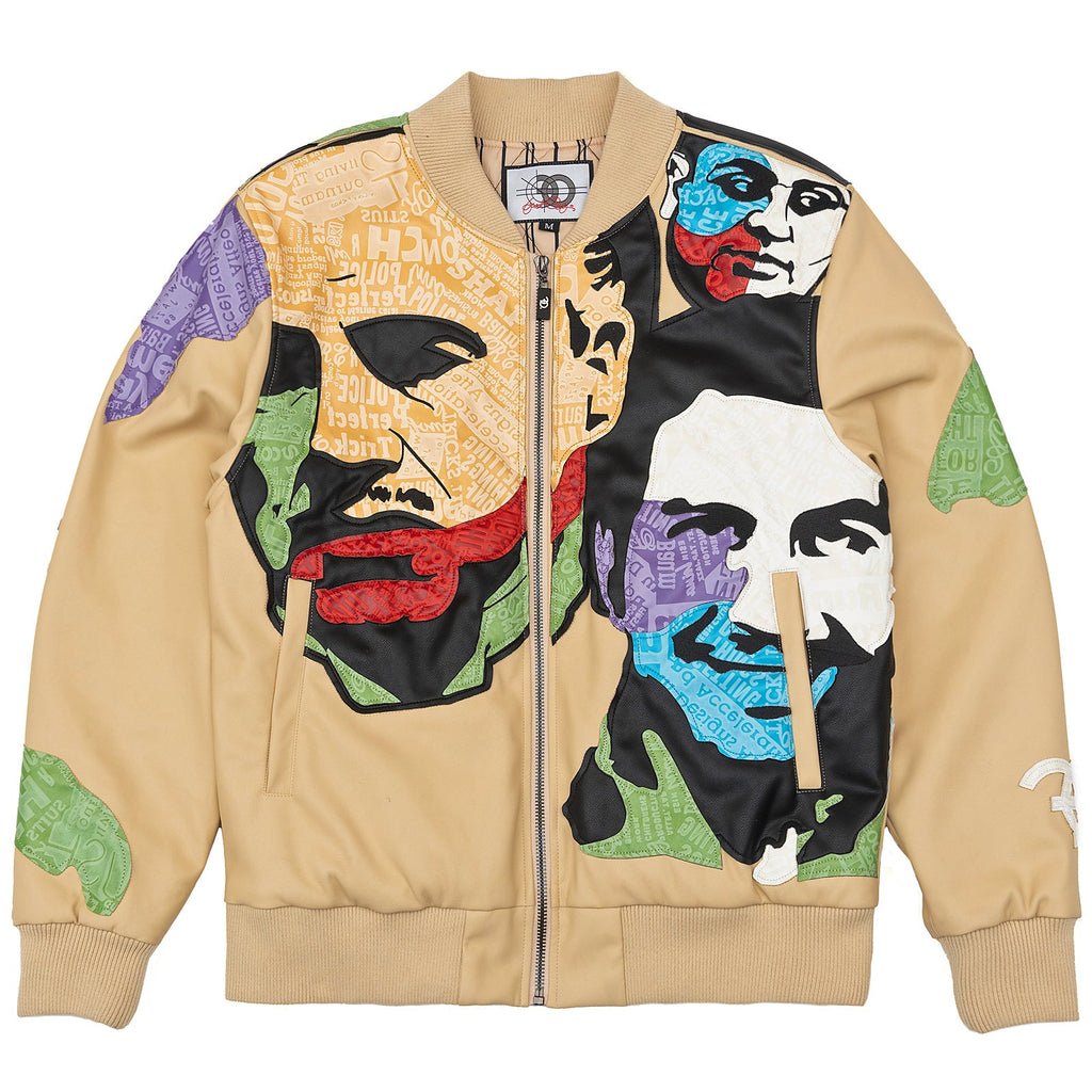 F1037 EL JEFE Vegan Leather Jacket - Natural