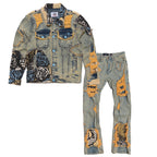 F1044 Cashay Tapestry Denim Jacket - Dirt