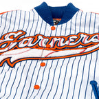 F1047 Earners League Satin Varsity Jacket - White