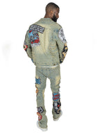 Denim Jacket F1055 Brave Heart - Dirt