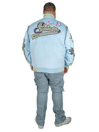 F1071 CASA De Wool Varsity Jacket - Blue