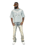 F111 La Perla Vintage Crop Tee - Gray