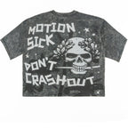 F132 Motion Sickness Cropped Tee - Black