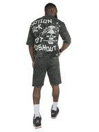 F132 Motion Sickness Cropped Tee - Black