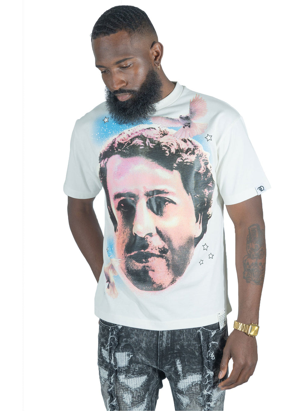 F153 NARCO Oversized Heavyweight Tee - White