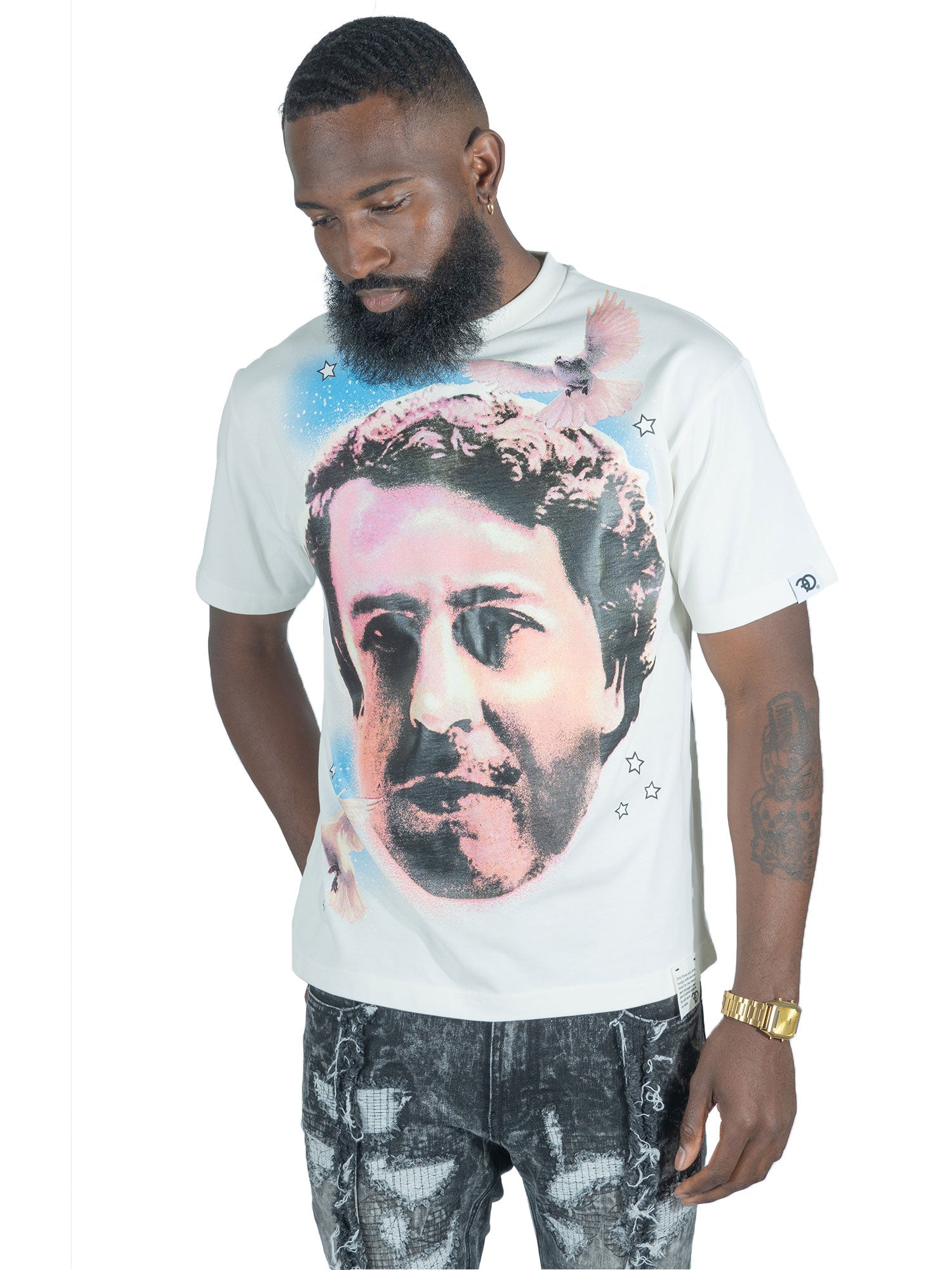 F153 NARCO Oversized Heavyweight Tee - White