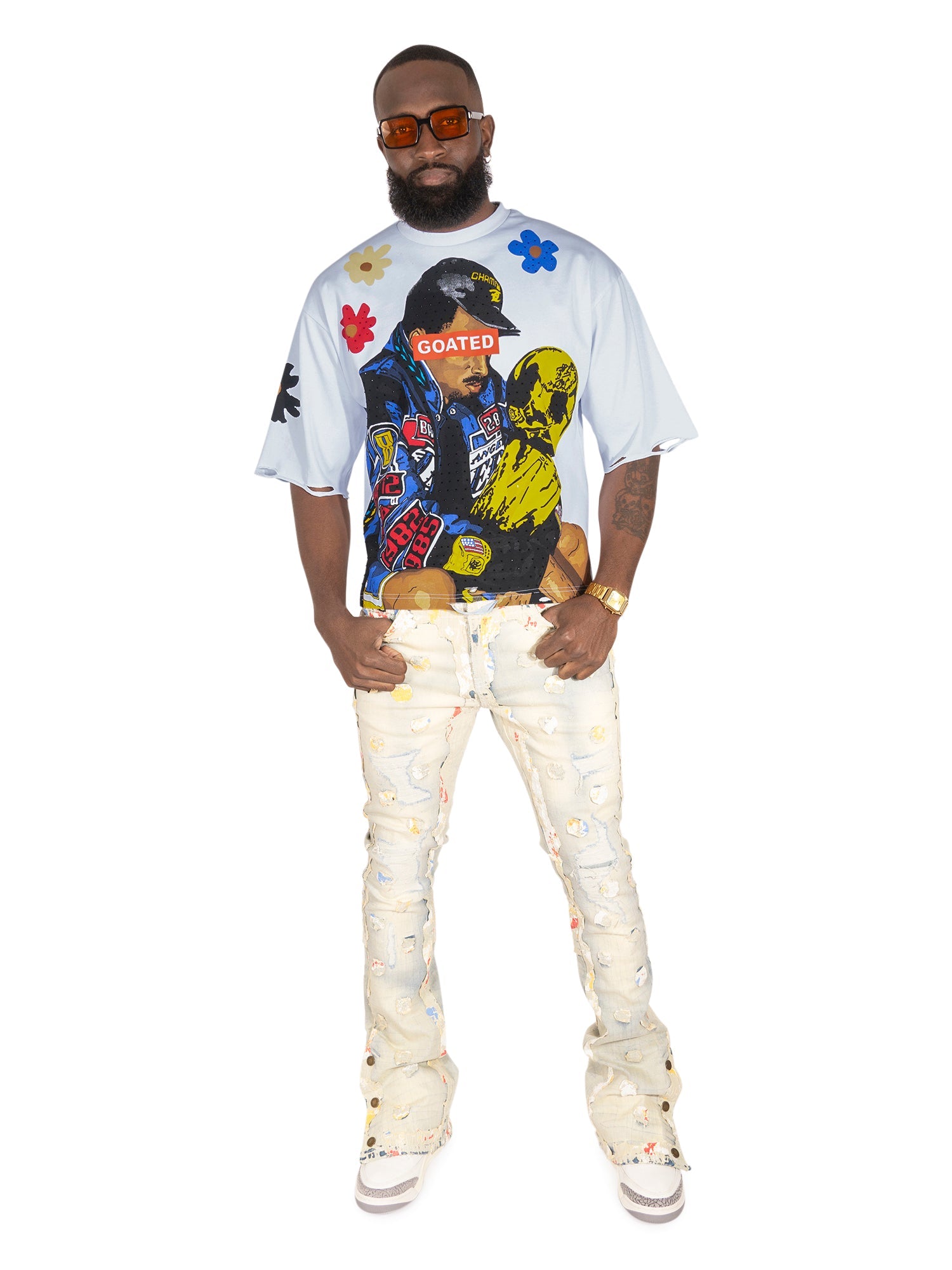 F154 GOAT Crop Tee - White