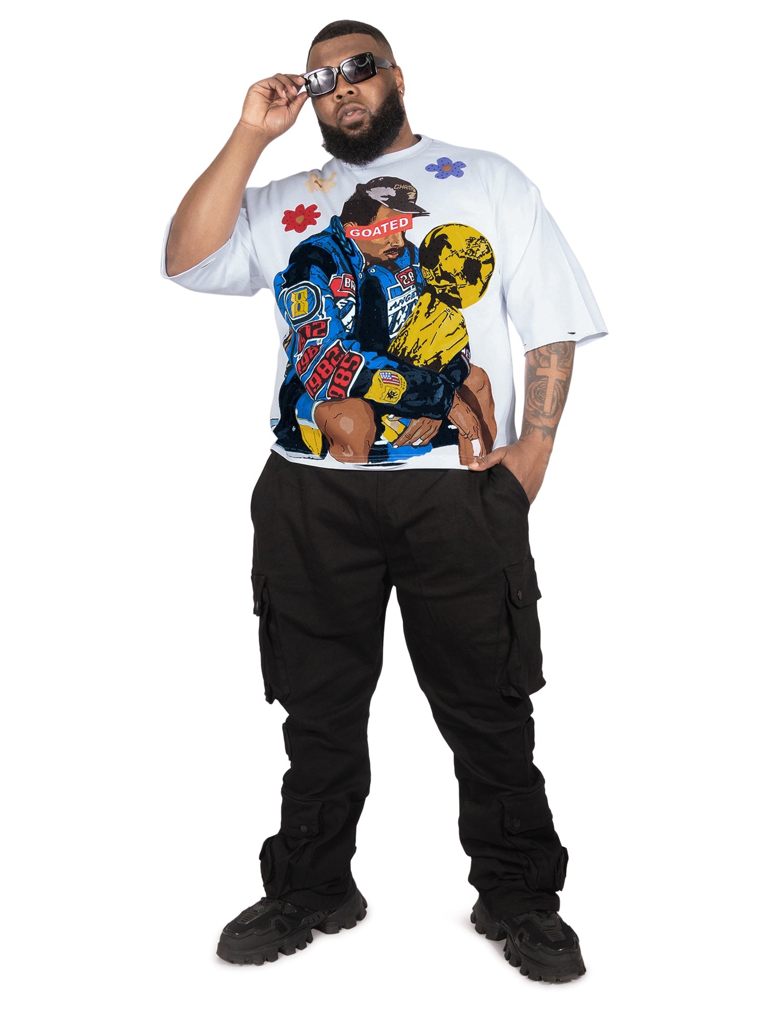 F154 GOAT Crop Tee - White