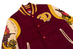 F1071 CASA De Wool Varsity Jacket - Burgundy
