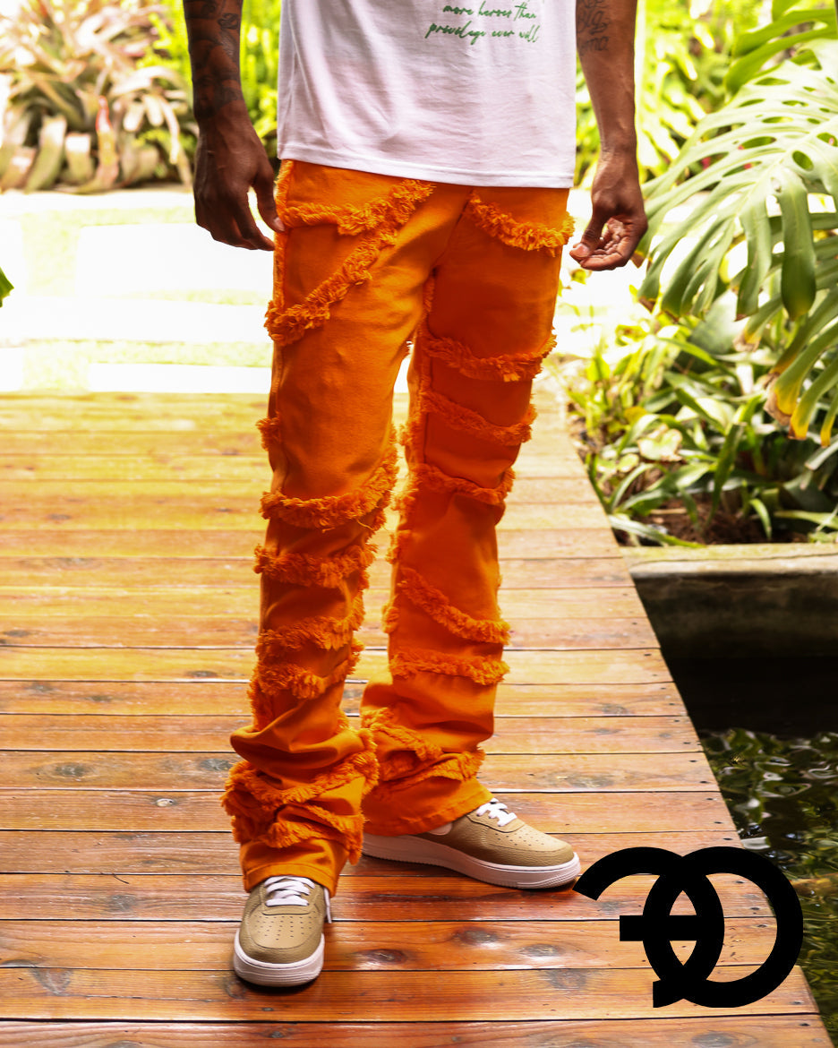 F1705 Leon 36" Stack Jeans - Orange