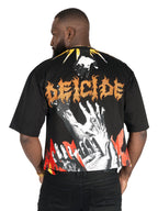 F171 Crop Heaven Saint Tee - Black