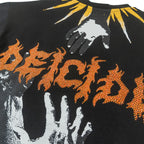 F171 Crop Heaven Saint Tee - Black