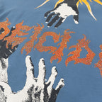 F171 Crop Heaven Saint Tee - Blue