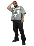 F171 Crop Heaven Saint Tee - Gray