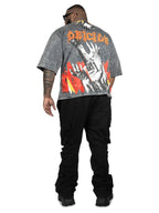 F171 Crop Heaven Saint Tee - Gray