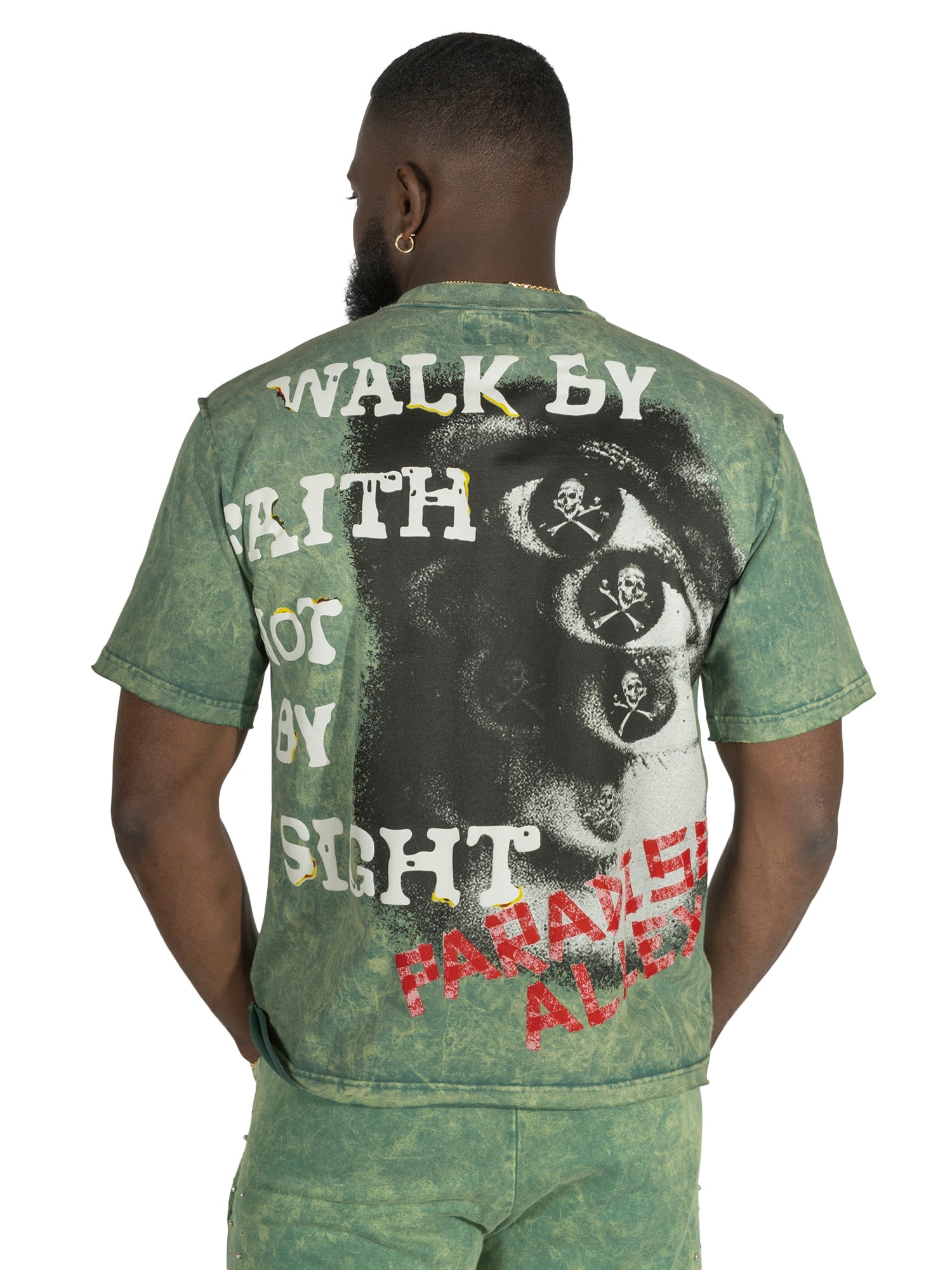 F172 Walk By Faith Box Tee - Green