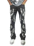 F1731 Zerrelly Stacked Jeans - Black