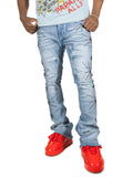 F1735 Spider Stacked Jeans - Light Wash