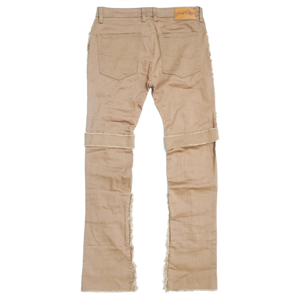 F1741 Frost Stack Jeans with Straps - Khaki