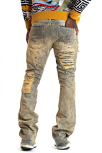 F1772 Basel Distressed Stacked Jeans - Antique Wash