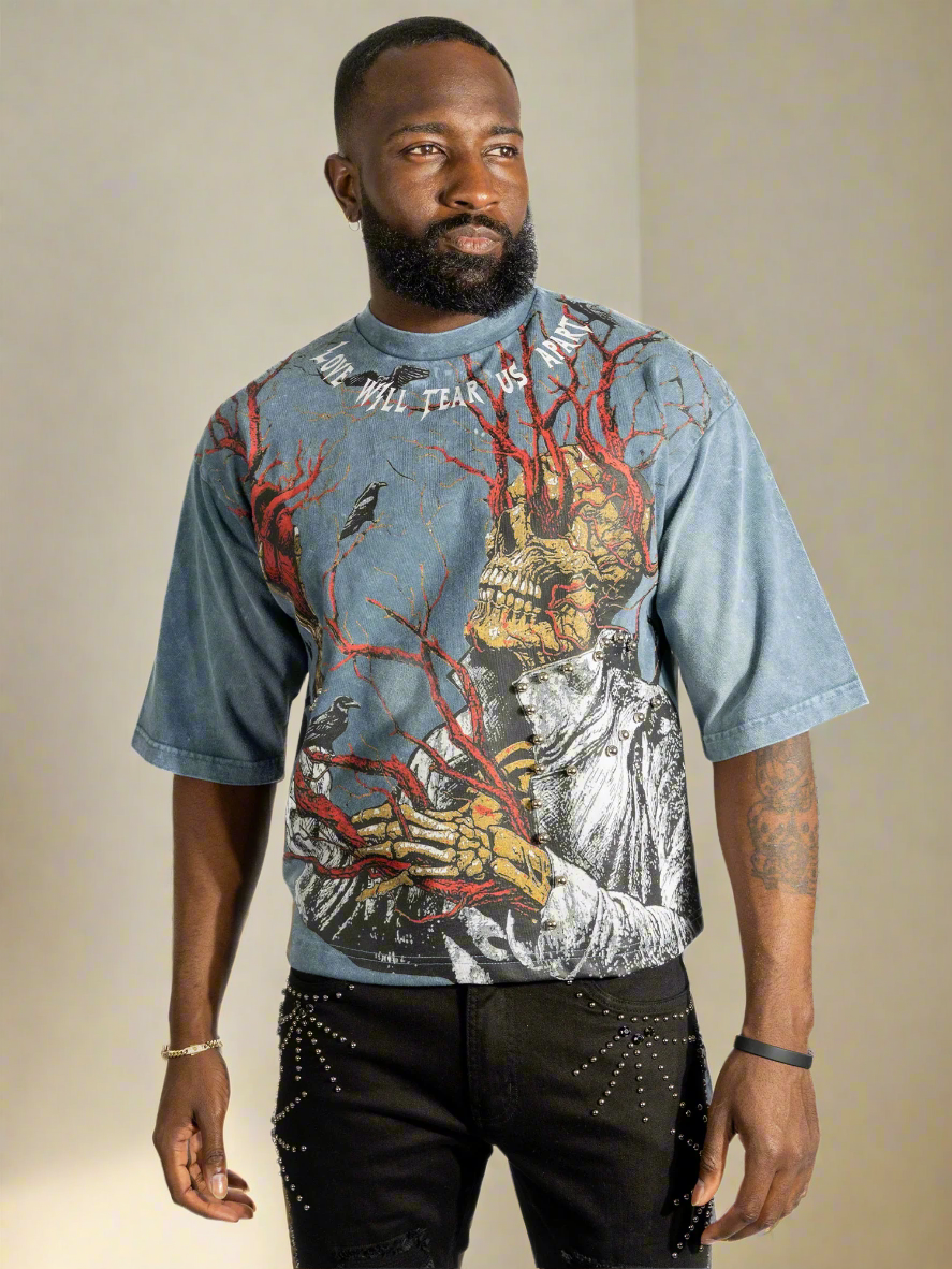 Tee | F179 Heartless Cropped - Blue