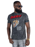 F184 DARE Acid Wash Tee - Black