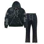 F5710 Loyalty Zip-up Set - Black