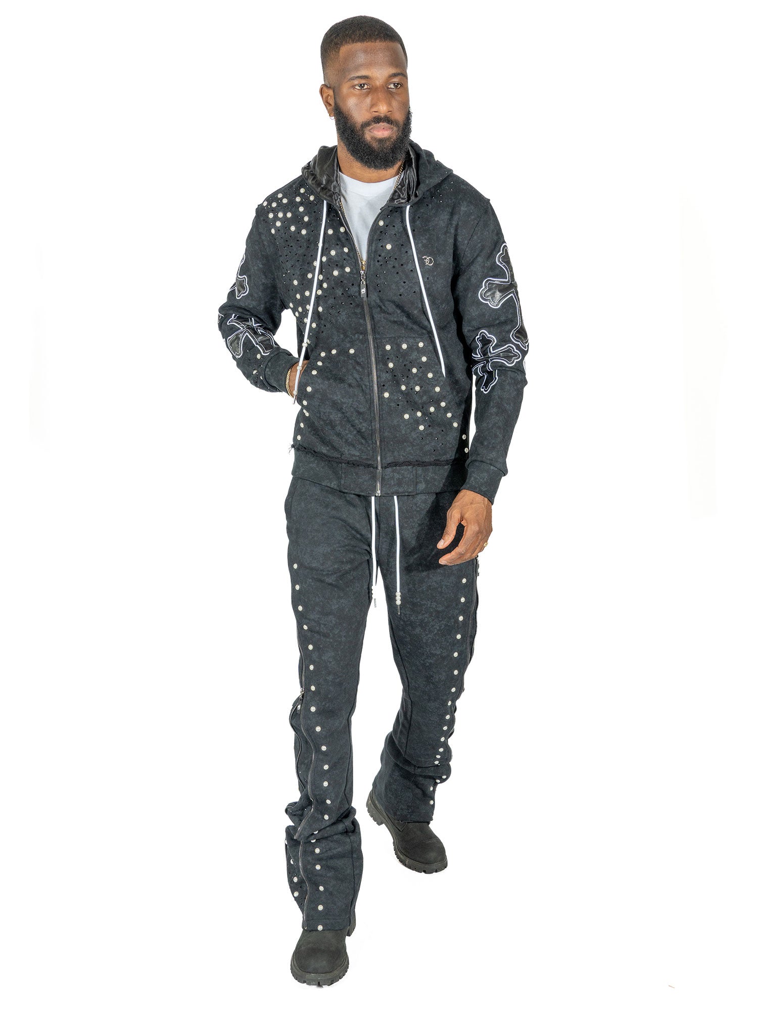 F5710 Loyalty Zip-up Set - Black