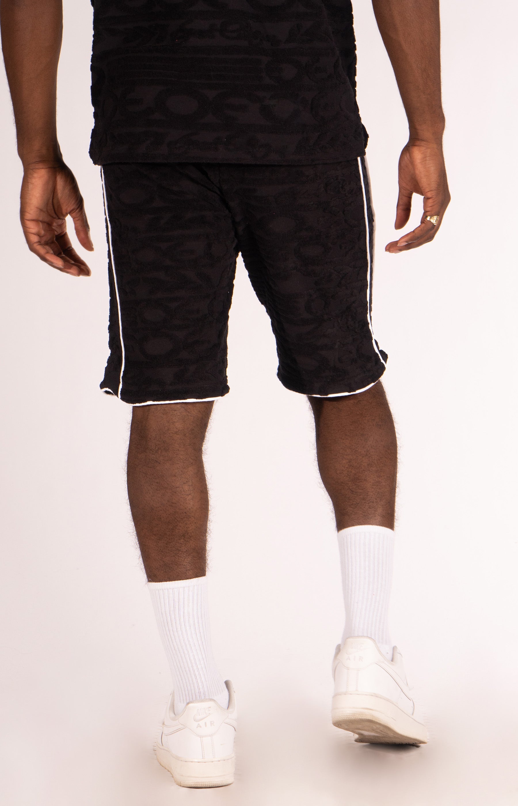 F678 Baroque Terry Shorts- Black