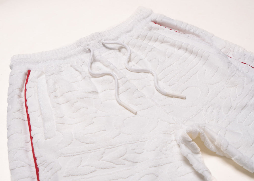 F678 Baroque Terry Shorts- White