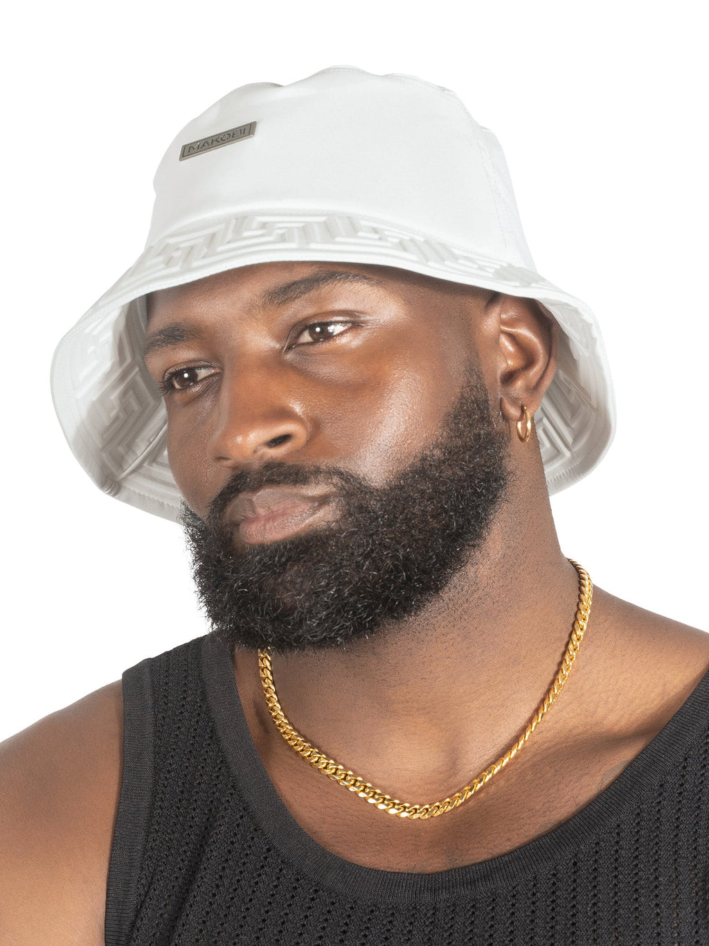 M007 Romano Vegan L. Bucket Hat - White