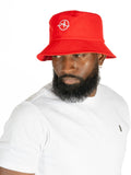 M033 Colton Nylon Bucket Hat - Red