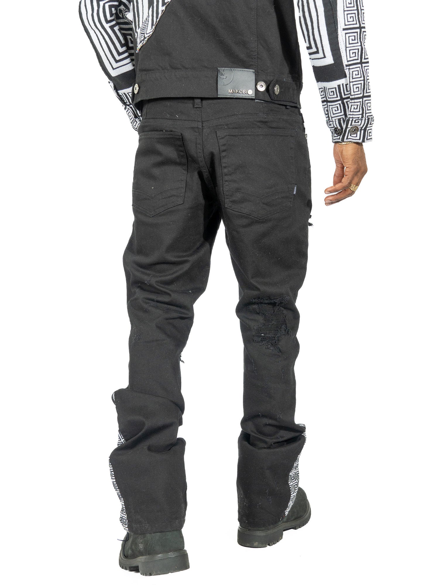 M1954 SARTONI STACK JEANS - BLACK   (NOT SOLD SEPARATELY - Add M1054 Jacket to your Cart)