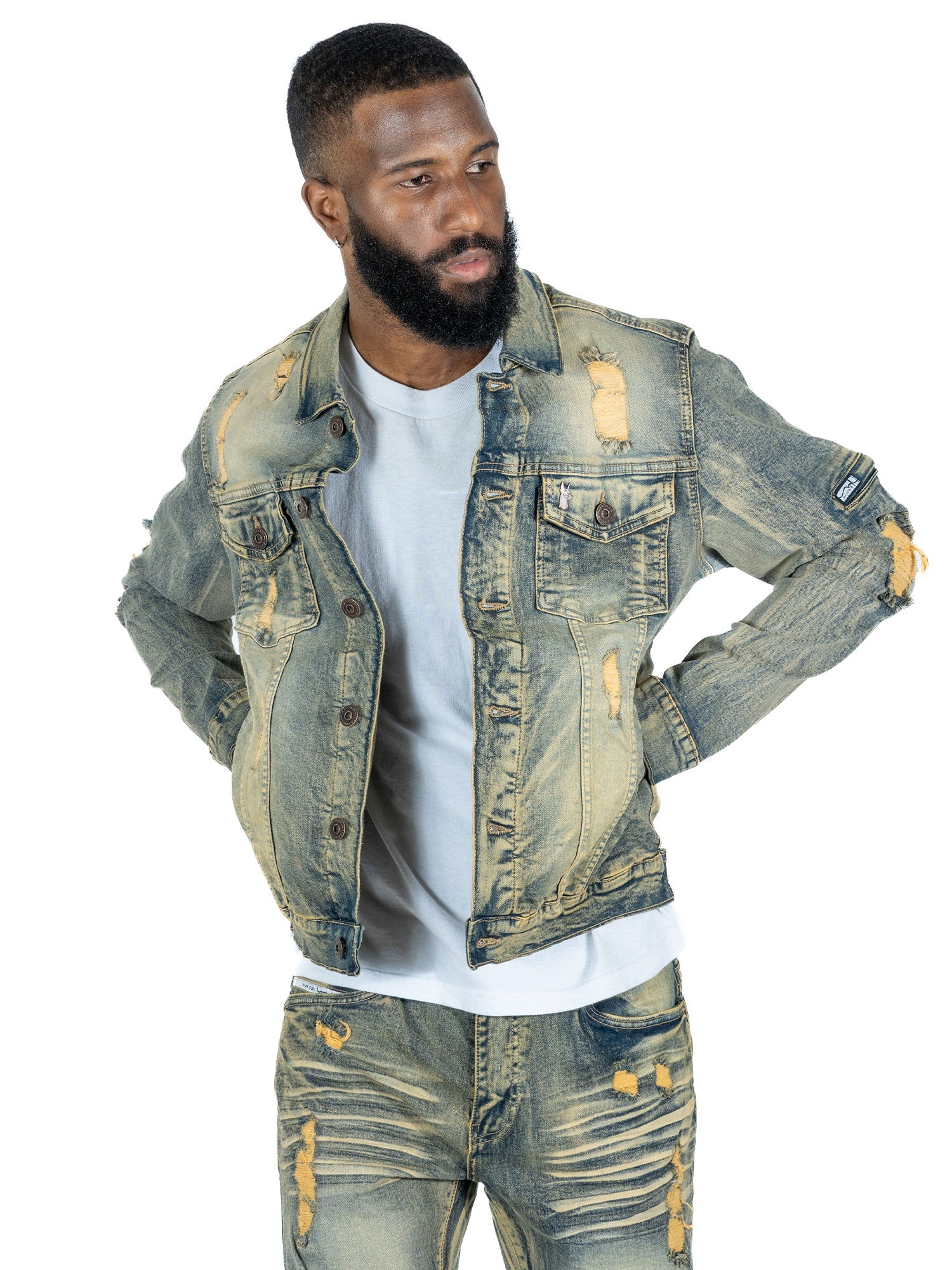 M1079 Moreli Denim Jacket - Dirt
