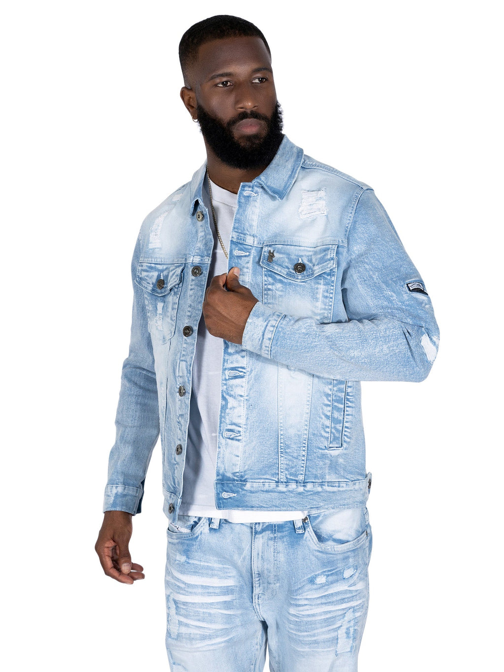 M1079 Moreli Denim Jacket - Light Wash