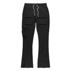 M1625 Sartoni Nylon Stacked Pants - Black